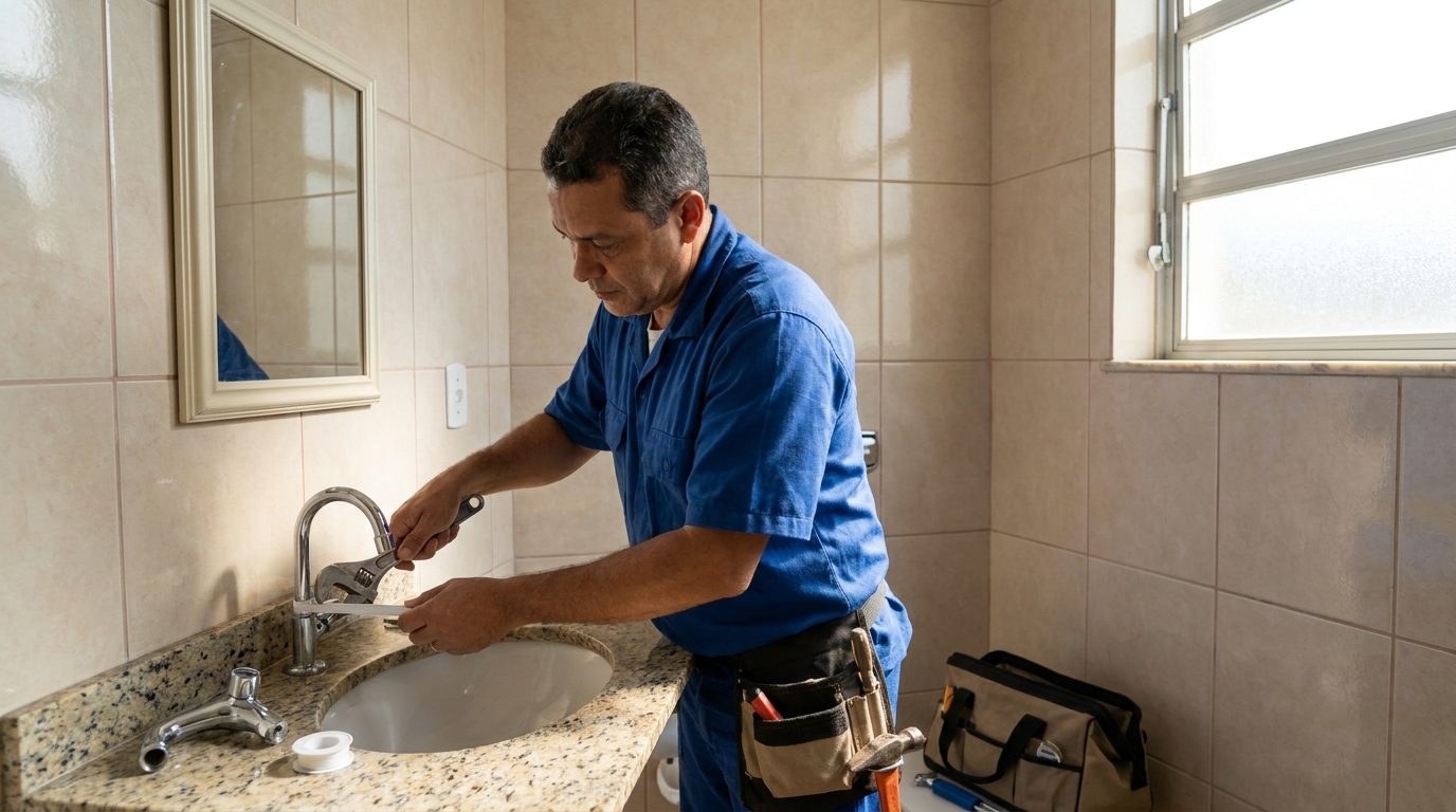 Instalação de torneira de banheiro em Teresina‑PI